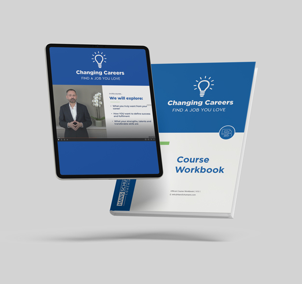 The Career Change Course by London career coach Hans Schumann — video lessons and workbook