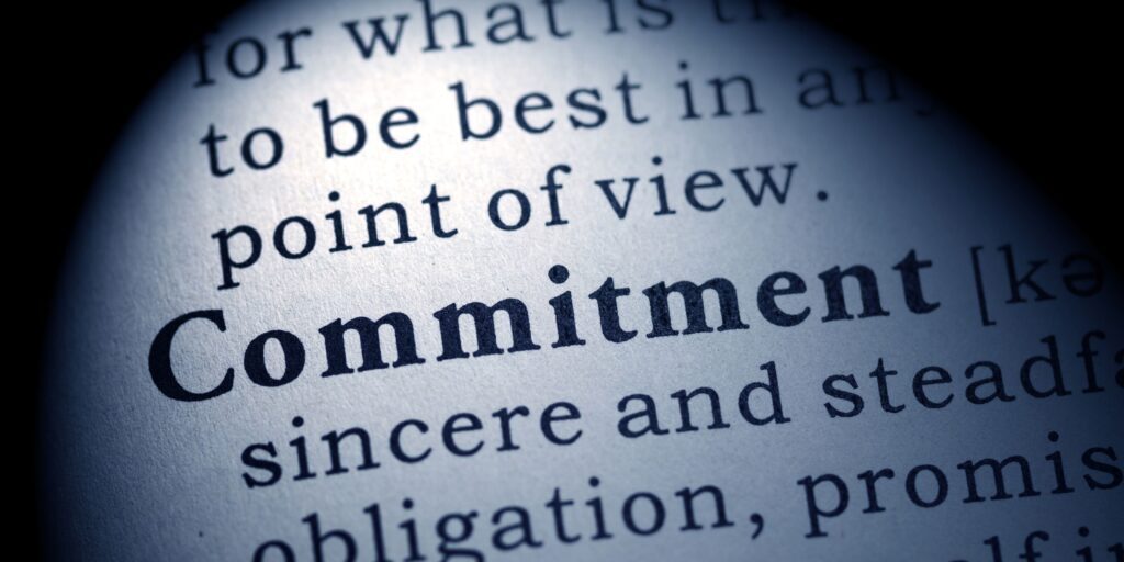 Commitments are stronger than motivation