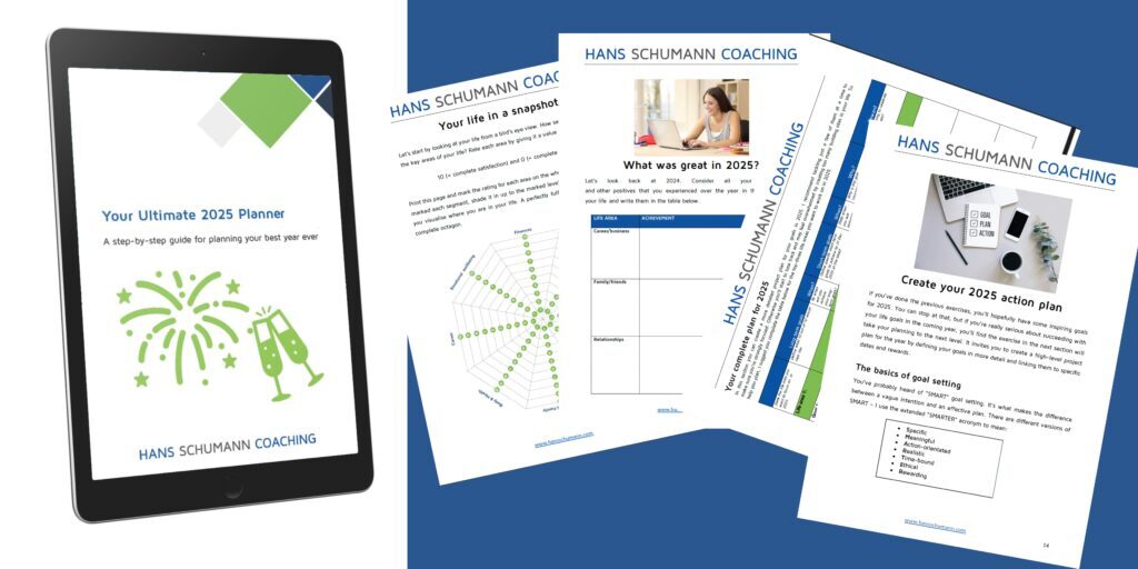 The Annual Planner by London Life Coach Hans Schumann